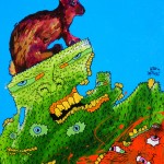 By O'Donz, Mixed Media on Canvas, Framed, 18x24", 2011