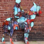 Mixed Media on Wood Cutout, 48x48", 2012