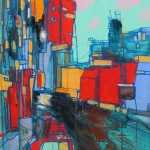 Mixed Media on Wood Panel, 9x20", 2012