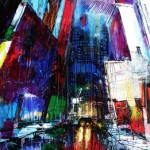 Mixed Media and Collage on Canvas, 36x60", 2011
