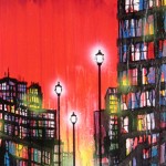 mixed media on canvas, 18x48", 2012