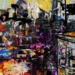 Mixed Media and Collage on Canvas, 15x36", 2009